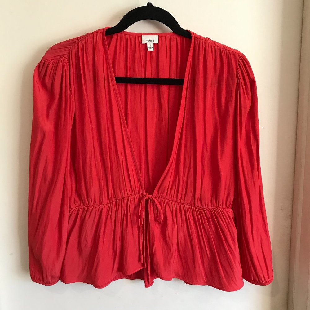 NWT Artizia Wilfred Shanina Blouse Flame Scarlet